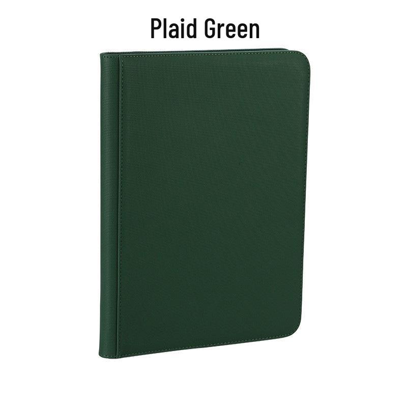 PU Leather Zipper 9-Grid Anime Card Storage Album with 360 Slots for Tabletop Game Cards