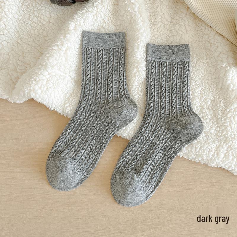 Dámské hřejivé ponožky střední délky s fleecovou podšívkou pro podzim/zimu