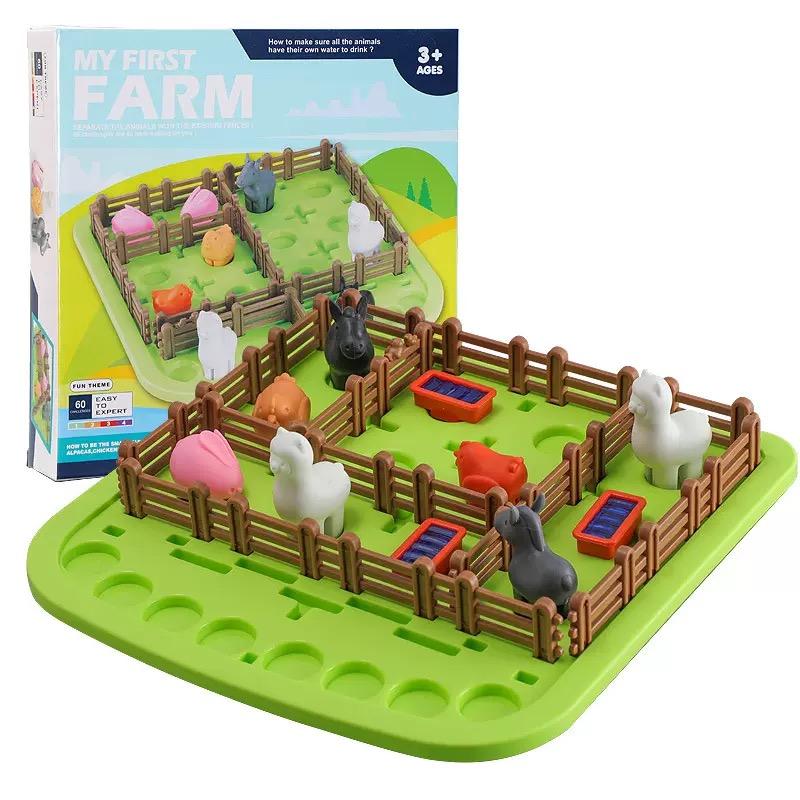 Interesting table games, smart farmer theme, spatial structure and logical thinking the game.