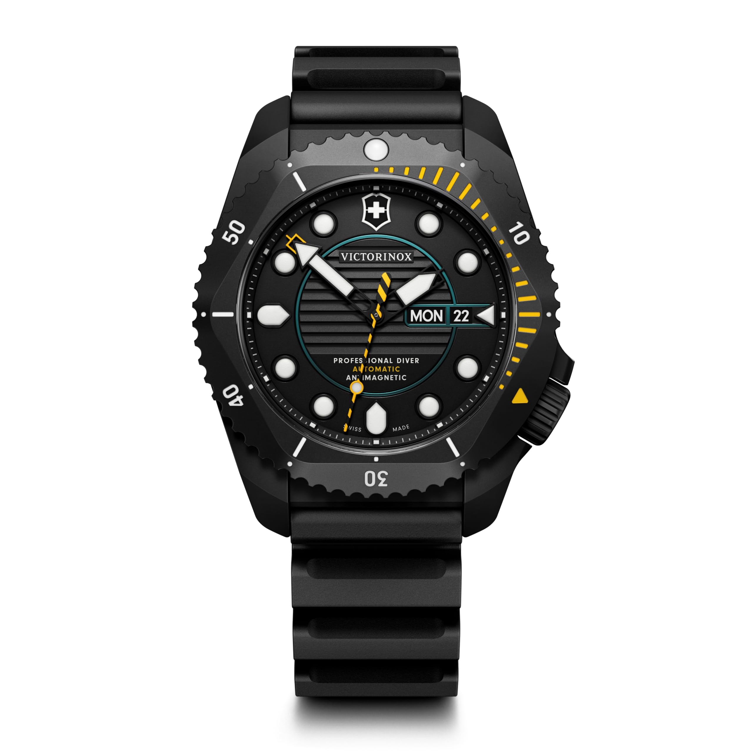 

VICTORINOX DIVE PRO Watch Automatic Winding Black PVD Processed Titanium Case Black Dial Black Rubber Strap Waterproof Watch Automatic Analog Brand