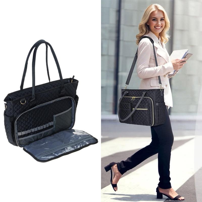 Teacher Toted Bag Work Laptop Bag with Cup Holder,Nurse Bag Professional Briefcases Business Computer Purses Handbag