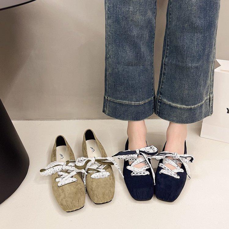 Vintage Design Sensibility Women's Shoes Spring 2025 New Style Korean Version Mary Sandals Mid-High Heel Casual Ladies Footwear