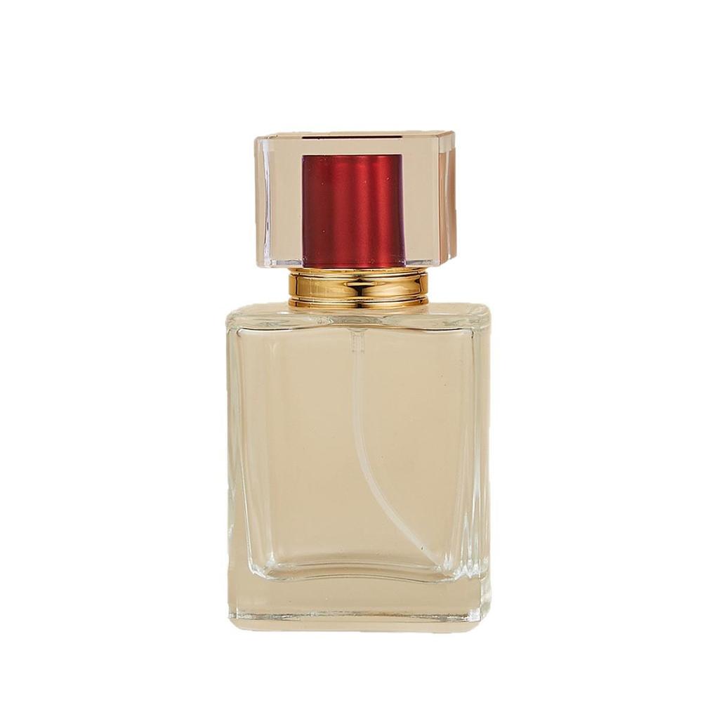 Spot 3050ml Square Glass Perfume Bottle with 15-Tooth Screw-Top and Thick Bottom, Reusable Cosmetic Spray Bottle