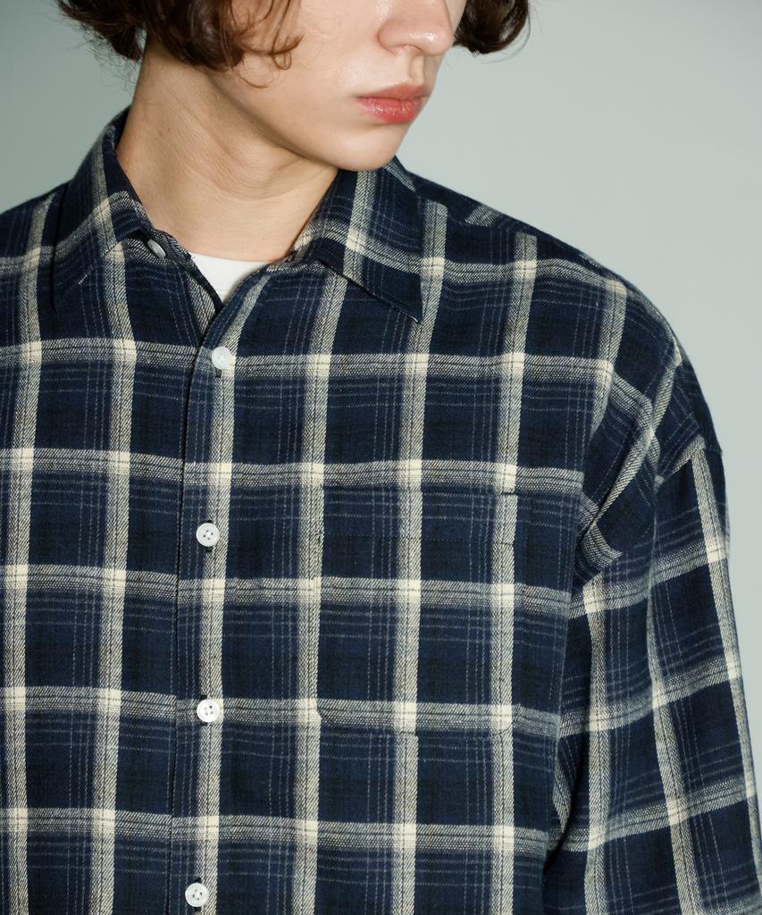 SIGNATURE Natural Grid Check Shirt [Navy]