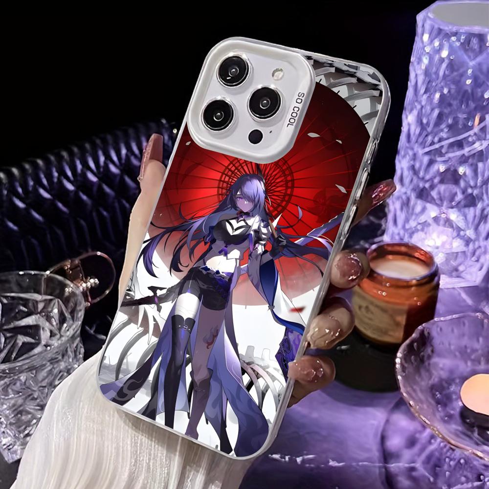 

HSR Acheron White Translucent Mobile Phone Case for iPhone 17 16 15 14 13 12 11 X XR XS Air Pro Max Plus Colorful Cover iPhone X