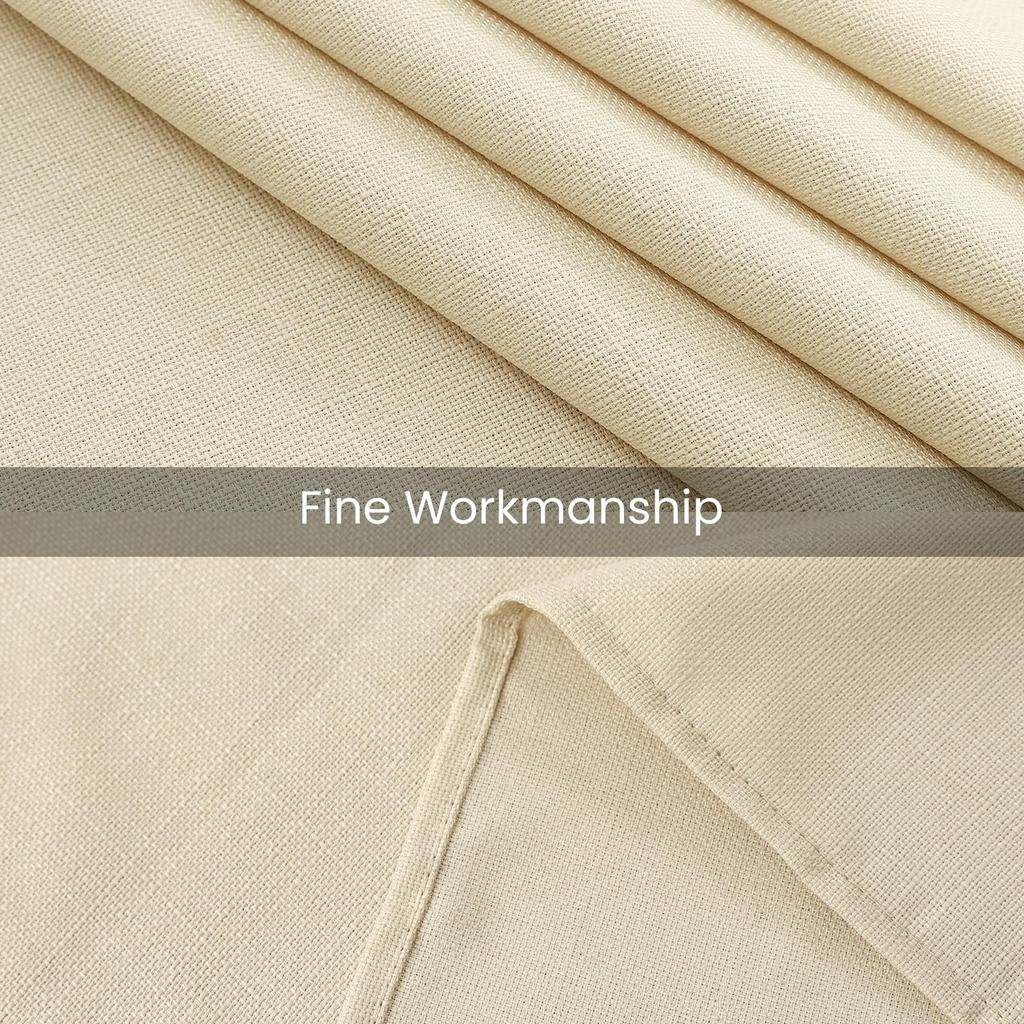 HAPIHAPPY Domestic Tablecloth Rectangular And Round Unpatterned Linen Table Cloth Solid Color Washable Tablecloth For Table