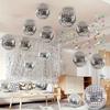 Silver disco balloons are suitable for birthday parties, anniversaries, 70s and 80s themed events, cocktail parties, and dances