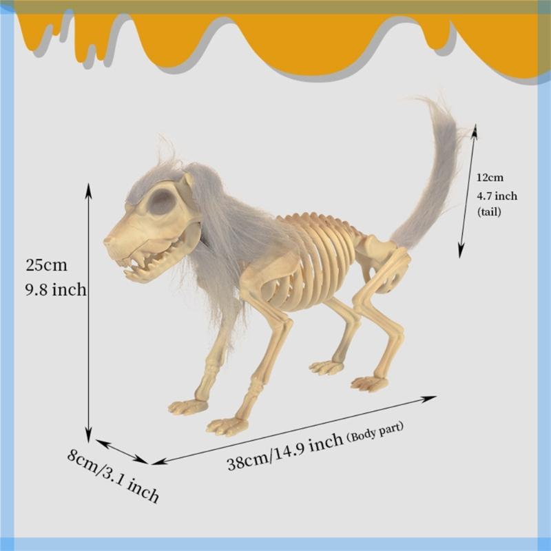 Efficient Plastic Halloween Dog Skeleton With Realistic Detail Perfect For Scary Festival
