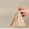 Durable 1 Set 1/12 Doll House Outdoor Cooking Barbecue Scene Decor Miniature Camping Tent Bonfire Model With Flower/Wave Point Pattern