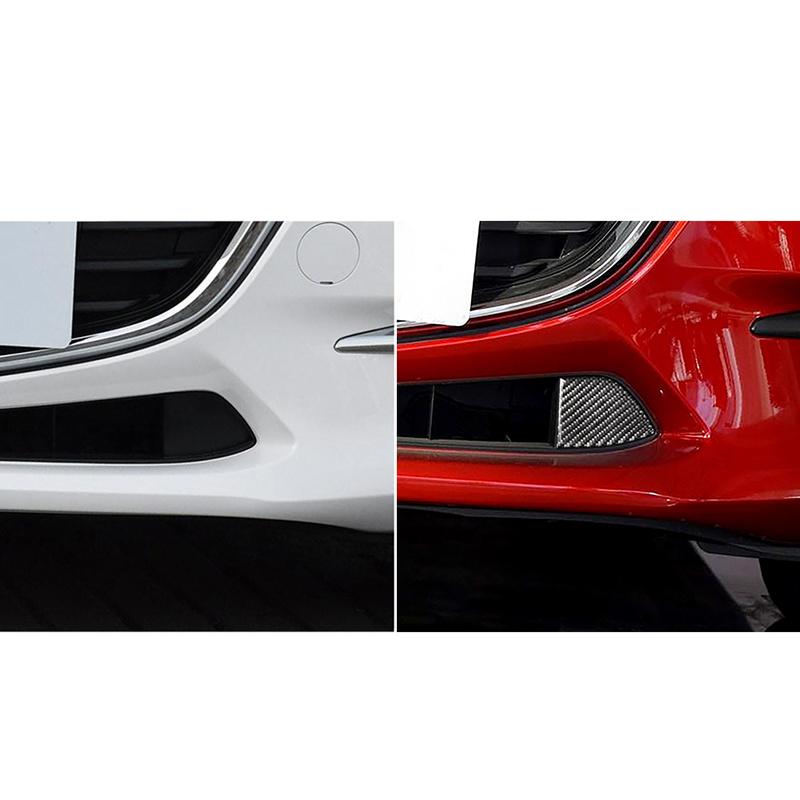Für Mazda 3 Axela 2017–2018 Real Carbon Frontgrill Grill Aufkleber Abdeckung Trim Auto Innenausstattung Auto Innen