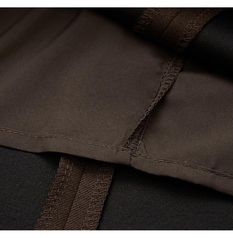 Women's Coffee Wool-Blend A-Line Skirt: High-Waisted, Slimming, Back Slit for Autumn/Winter 2025.