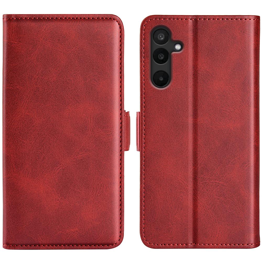 For Samsung Galaxy M16 5G Case Calf Texture Leather Wallet Phone Cover