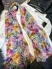 Chinese Rose 100% Silk Scarf Shawl Women Spring Fall Long Scarves Bufanda Summer Beach Shawls Foulard Elegant Winter Blue Scarf