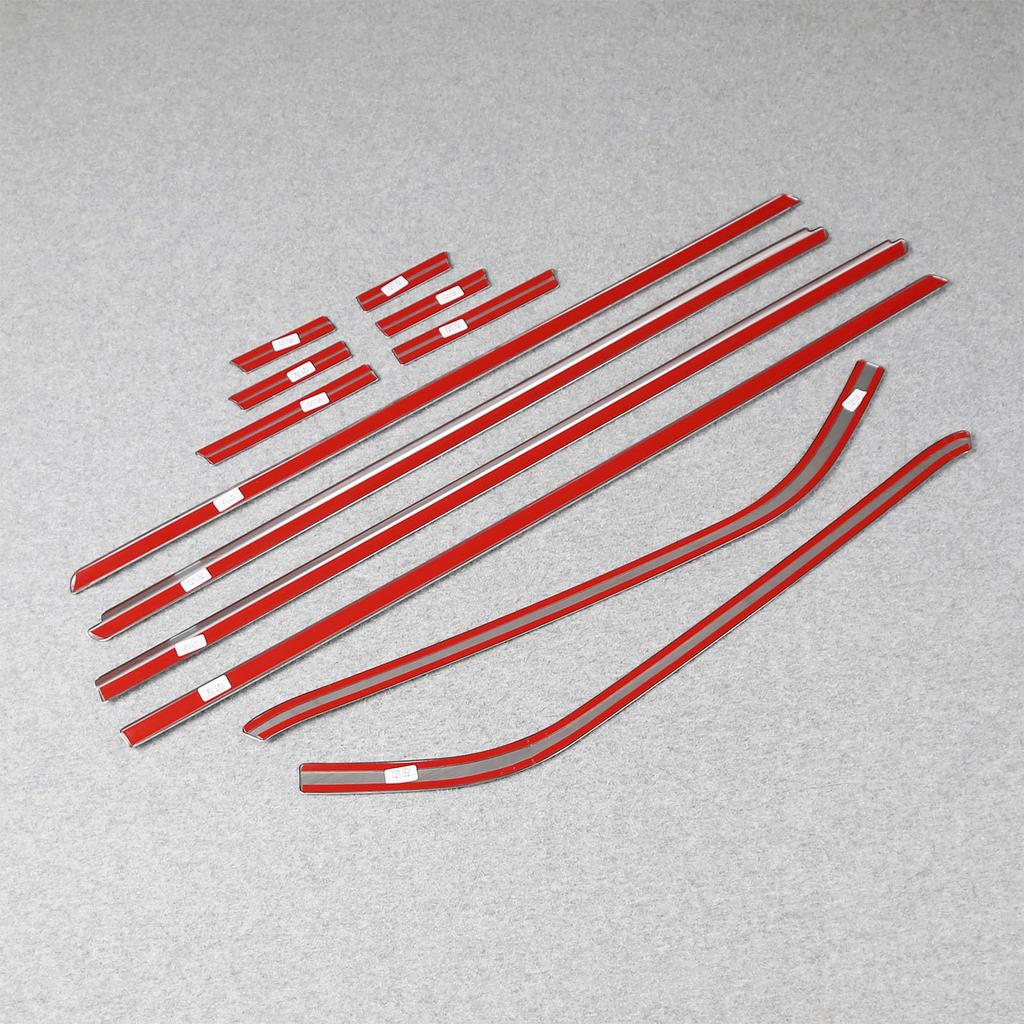 RUIQ Exterior Stainless Steel Full Set Window Frame Trim and Pillar for the New Daihatsu Move LA850S/LA860S (Chrome Plated)