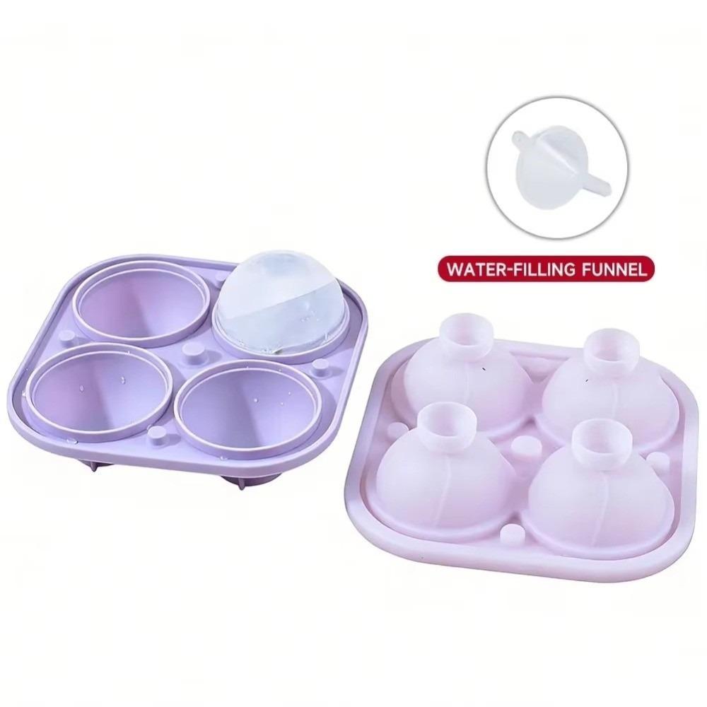 Large Size Silicone Ice Cube Trays with Lids Round Ice Mold Parties Ice Ball Maker Home Drinks