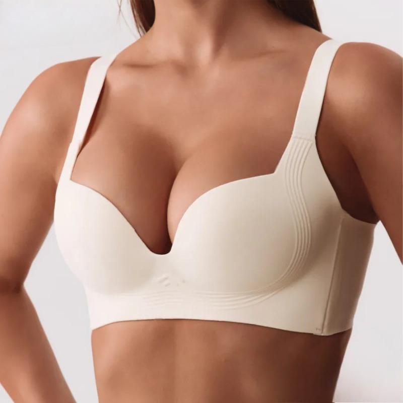 Plus Size Thin Seamless Minimizer Bra for Women Summer Breathable Lifting Anti-Sagging Intimates with Side Bust Coverage for Large Bust