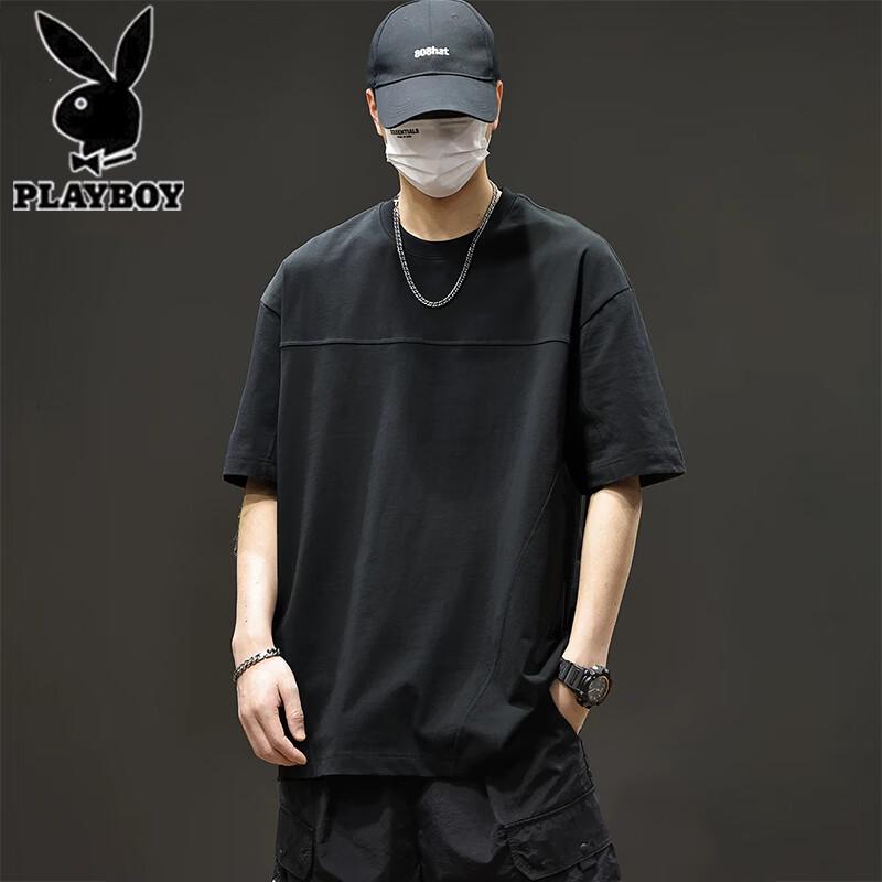 Playboy Men s Loose Fit Round Neck Short Sleeve T-Shirt 2XL