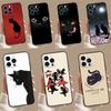 Black Cat Face Kitty Case For iPhone 17 Pro Max 16 15 13 12 11 14 Pro Max Plus 12 13 Mini 16e 17 Air Back Cover