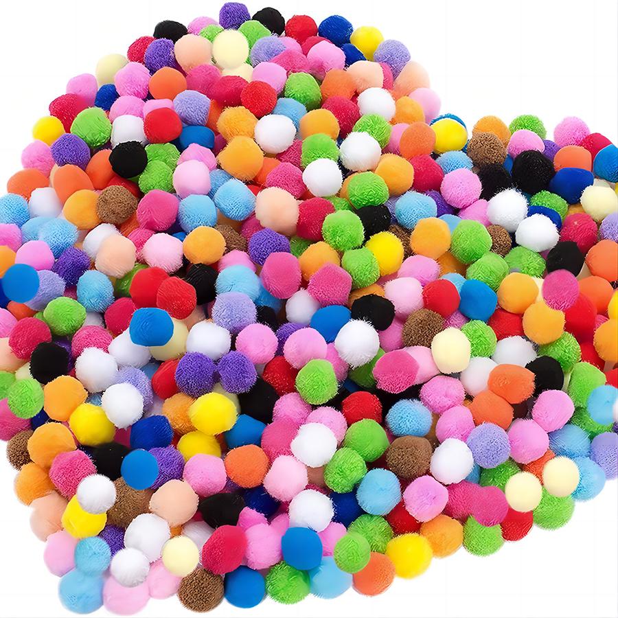 20g 8-30mm Color Random Fluffy High Elasticity Soft Pompoms Home Furnishings DIY Hand-sewn Craft Wedding Decoration