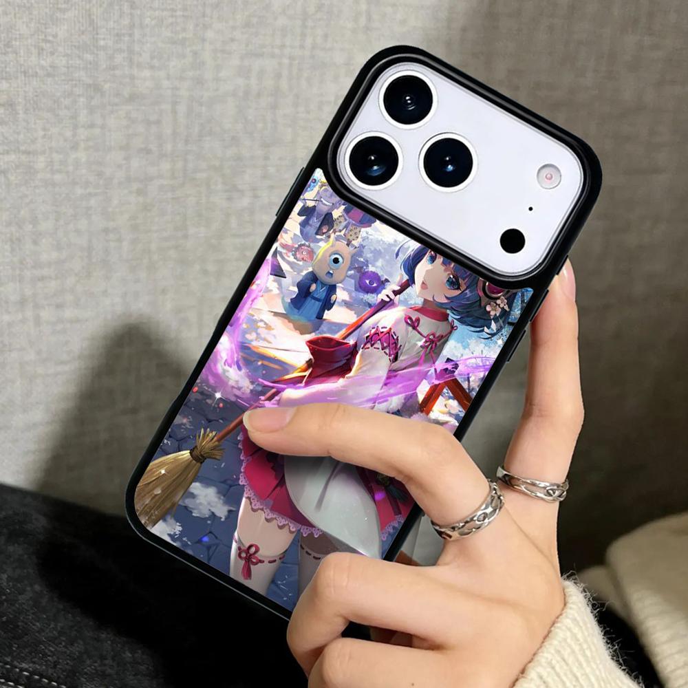 Capa Case for iPhone 17 Air 16 Pro Max 15 Plus 11 13 Mini 14 12 Back Phone Cover Japanese Style Anime Girl