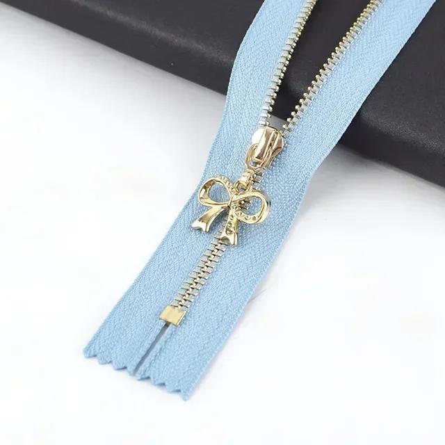 5Pcs Meetee 3# 15-30cm Metal Zippers Bags Closed End Auto Lock Zipper for Clothes Repair Kit DIY Sewing Material Accessories