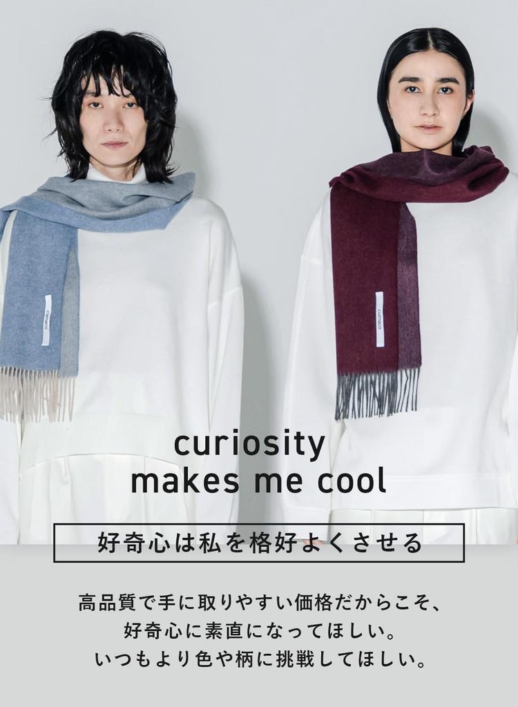 Black Cashmere Brand [cumaco] 11. 100% Scarf, Reversible, Striped, Unisex, Large, Thick, Name, Gift, Black, C-C0011B-7091