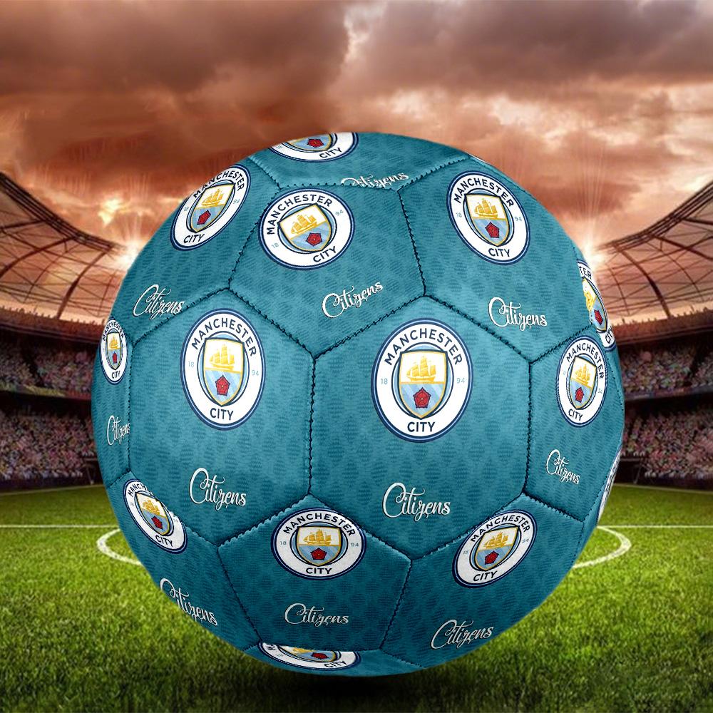 Manchester City teamSoccer Ball Colorful All Ages Machine Stitched PVC Competition Ready Durable High-Bounce