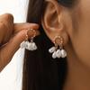 Korean Baroque Pearl Drop Earrings: French Retro Hong Kong Style Studs for Women