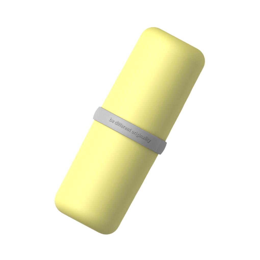 

Дорожный набор для мытья посуды, портативный органайзер для зубной пасты, держатель для зубных щеток, чехол для домашних и гостиничных принадлежностей жёлтый