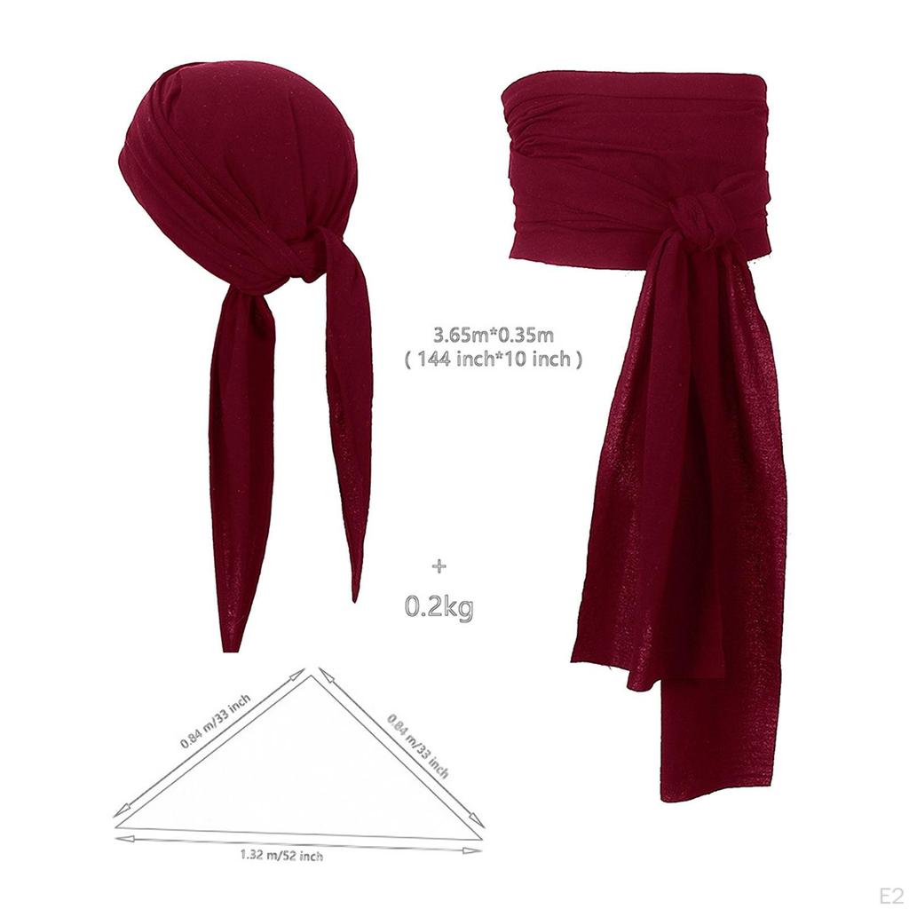 Pirátský šátek na hlavu Klobouk Doplňky Čelenka Šerpa Pás pro Foto Rekvizity