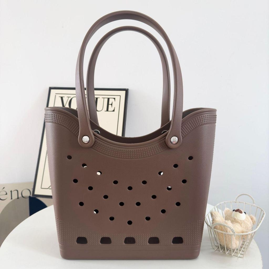 EVA Waterproof Beach Tote: Large Capacity Perforated Travel Bag
