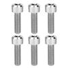 TC4 6Pcs Box Handlebar Screws Mountain Bike Stem Riser Bolts Bicycle Accessories M15x16Silver