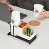 Desktop Disposable Cup Holder Organizer Household Creative Coffee Cup Sugar Bag Tea Bag Storage Box Metal Cup Holder