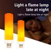 5V USB LED Flame Light Simulated Flame Flashing Candle Lights Book Lamp for Power Bank Camping Lighting Lighter Effect Light