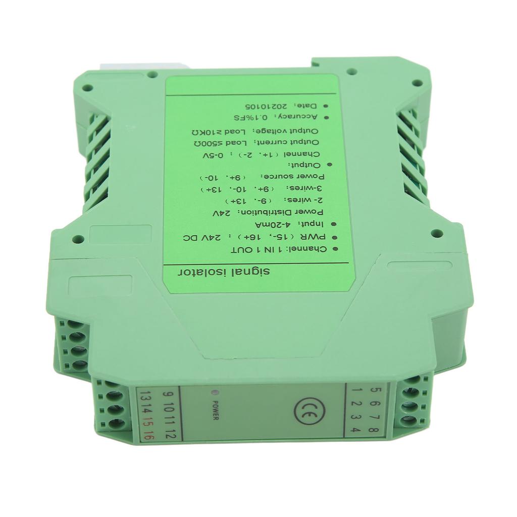 DC Current Signal Isolator 1 In 1 Out 4‑20mA PLC Detection Anti Interference Signal Conditioner Module 24V