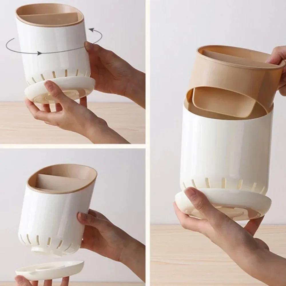 Cutlery Storage Holder Plastic Drainer Drain Containers Drying Rack Tableware Table Spoon Fork Container Kitchen Tool