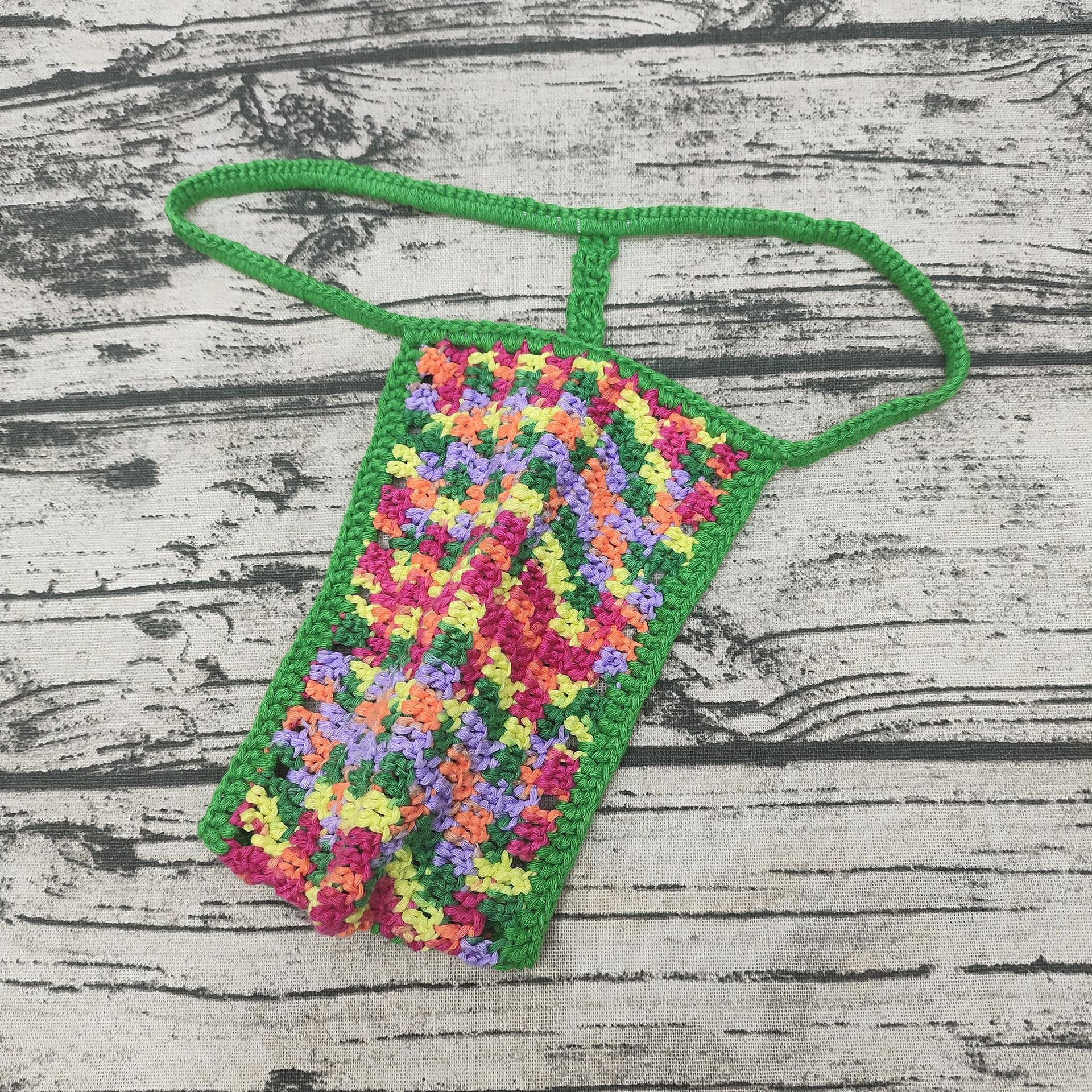 

Мужские плавки-стринги с принтом тай-дай - Сексуальные и дышащие One Size зелёный