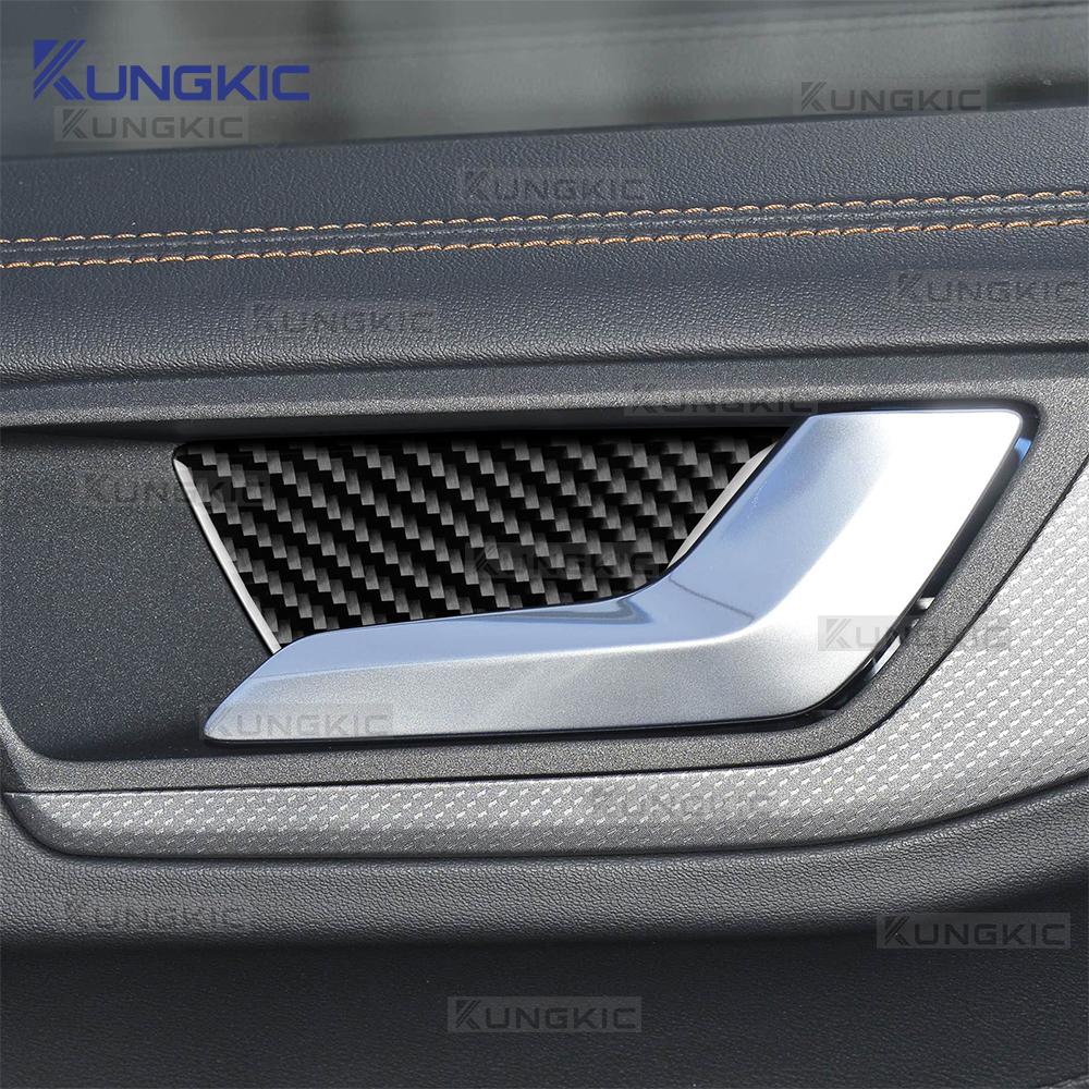 For Ford Focus/Focus ST 2019 2020 2021 2022 2023 2024 2025 Real Soft Carbon Fiber Sticker LHD Car Interior Door Inner Bowl Frame