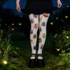 Whimsy Cute Printed Opaque Tights Stockings for Women Japanese Elegant Gothic Grunge Patterned White Pantyhose Leggings