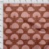 oneOone Cotton Flex Brown Fabric Igloo Fabric For Sewing Printed Craft Fabric By The Yard 40 Inch