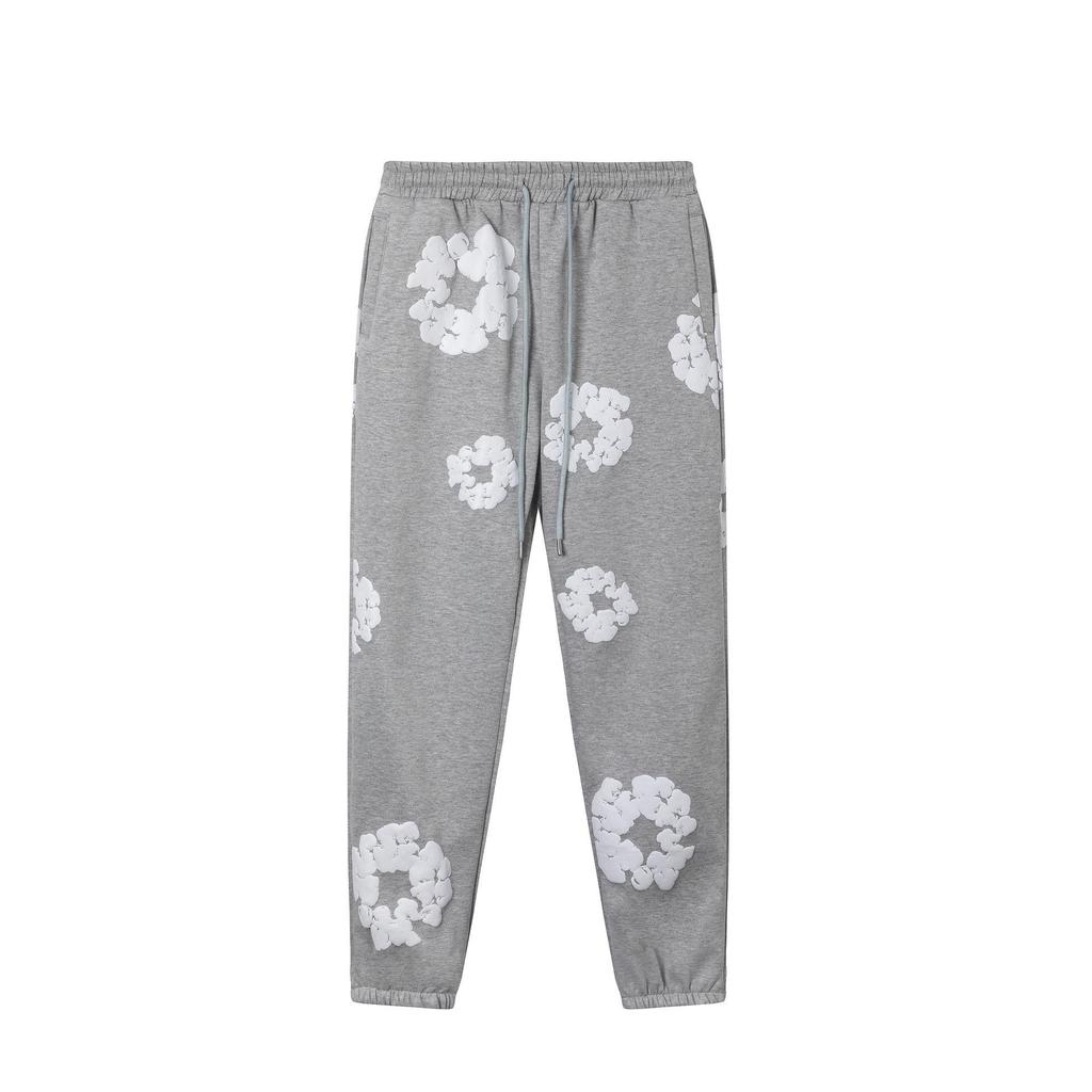 Fleece-Lined Denim Tears Hoodie & Sweatpants Set Inspired by Kanye's Style