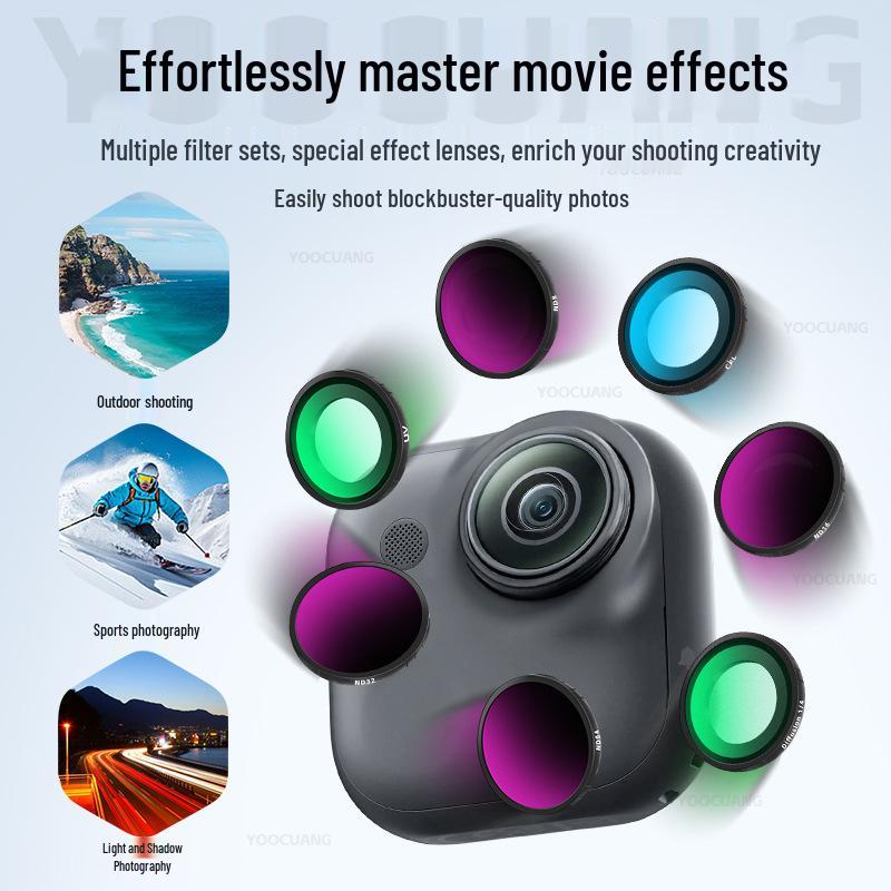 Compatible with Insta360 Go: Ultra ND Filters, UV Protection, CPL Polarizers, Black Soft Filters.
