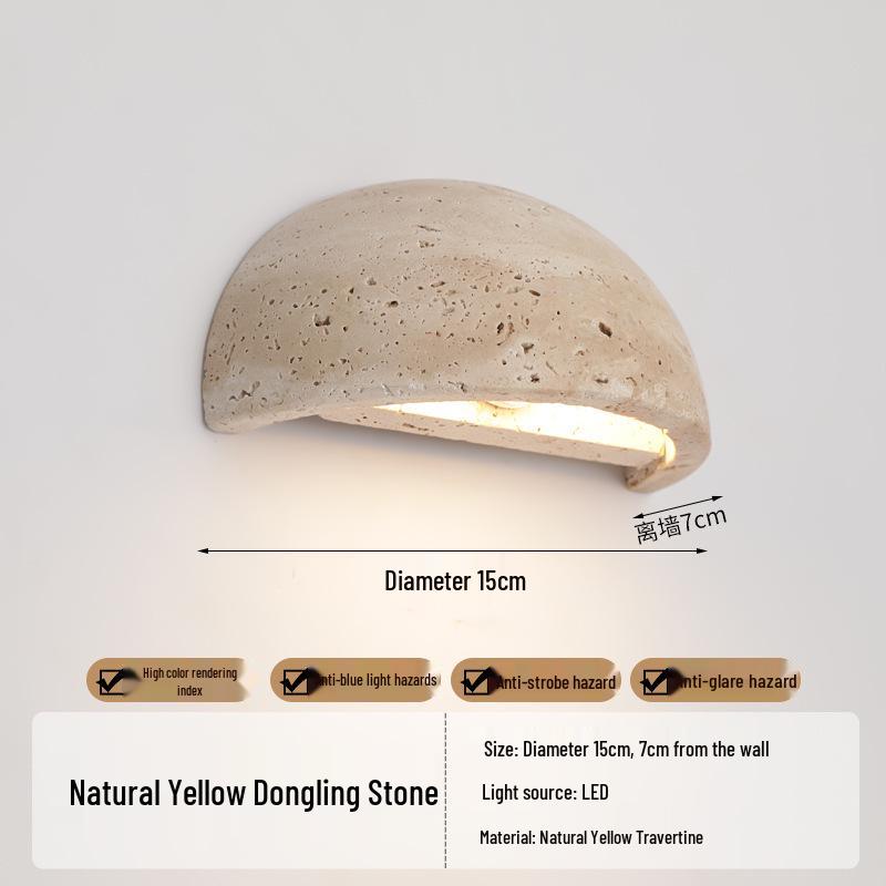 Wabi-Sabi Style Japanese Walnut Wall Lamp for Living Room, Bedroom, Hotel Entrance, or Corridor.