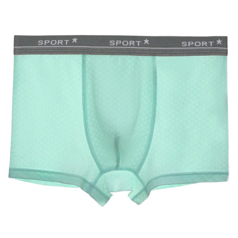 Breathable Antibacterial Teen Boxer Briefs - Summer Mesh, Seamless, Ice Silk, S-XL