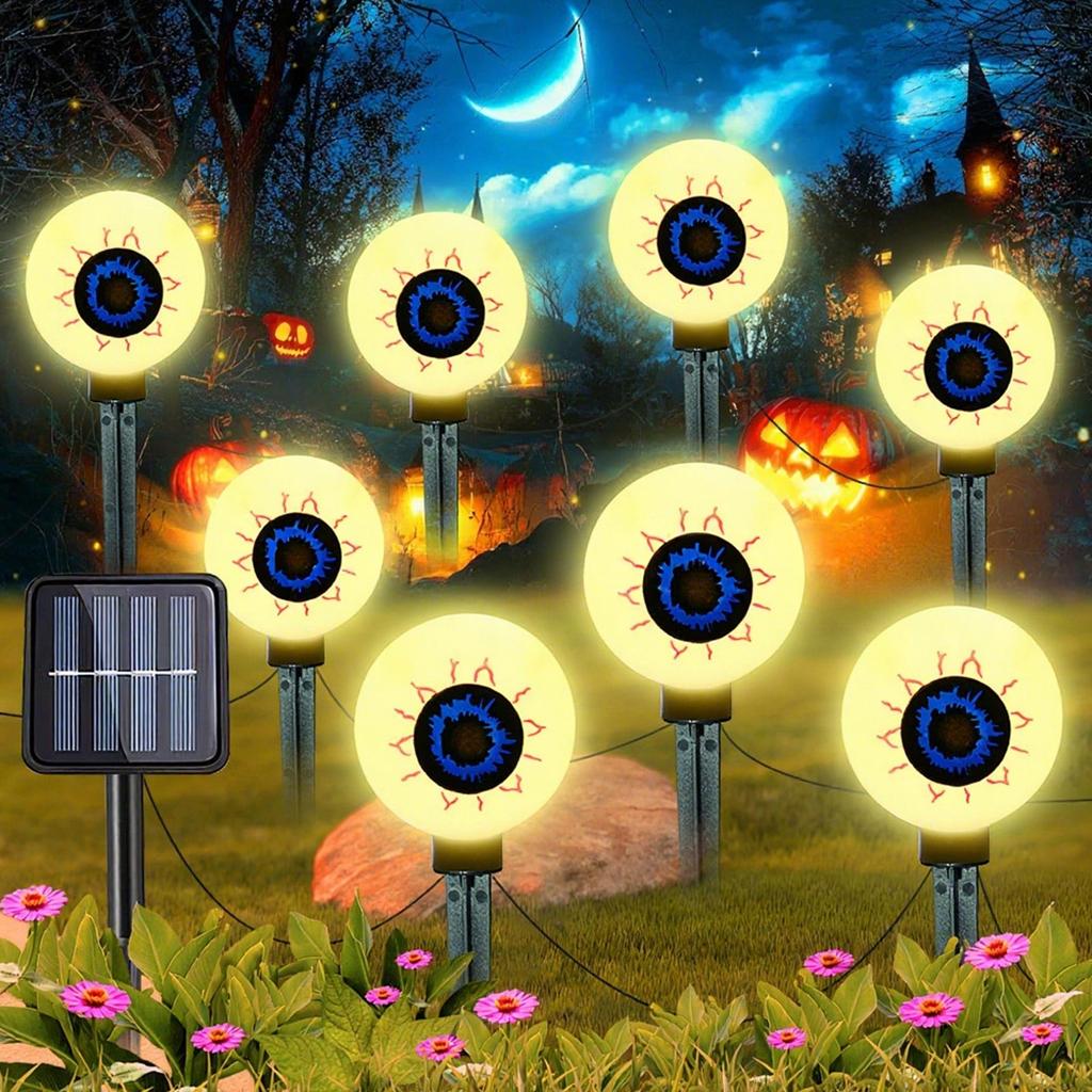 Halloween Decoration Outdoor Solar Horror Eye Light Garden Courtyard Terrace Party Decoration Waterproof Halloween Path Light