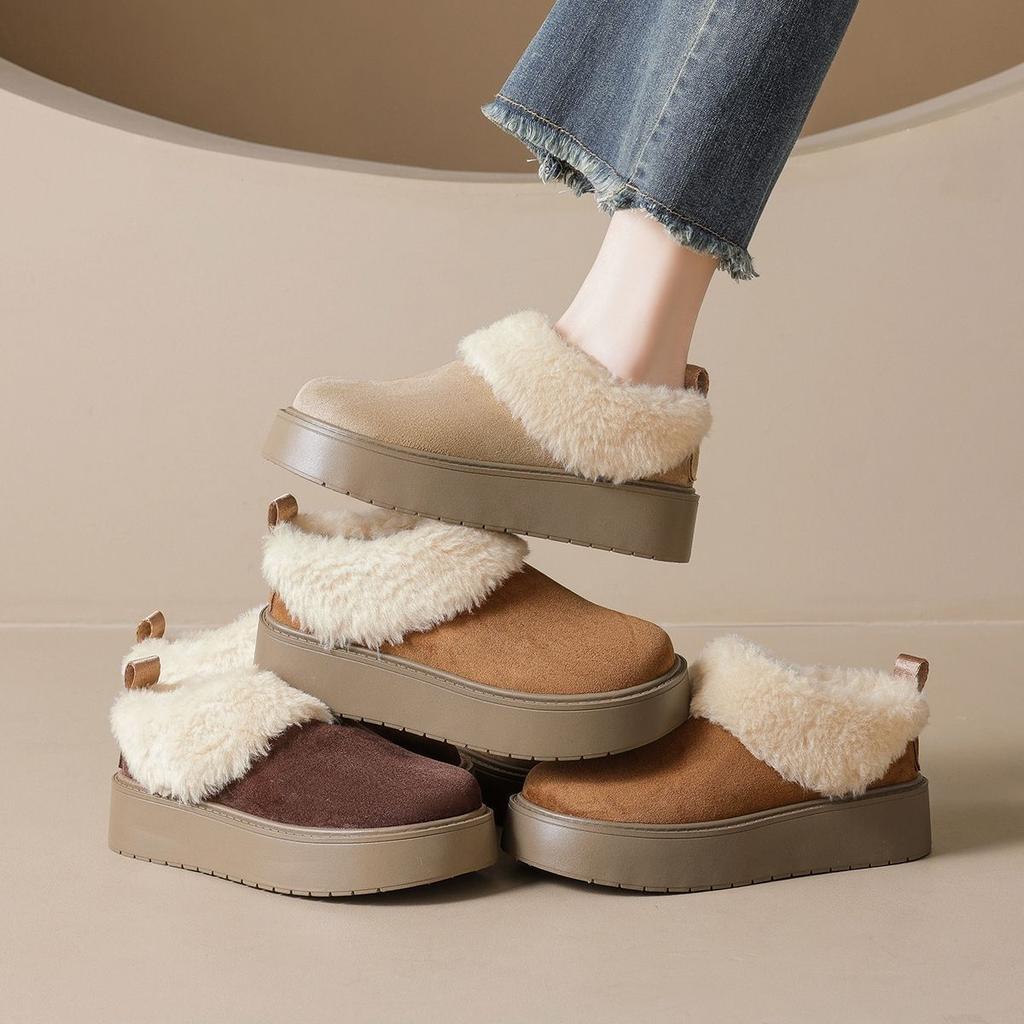 Women's large size soft elastic winter warm and cold a foot stirrup padded snow boots non-slip wear outdoor leisure sports cotton boots