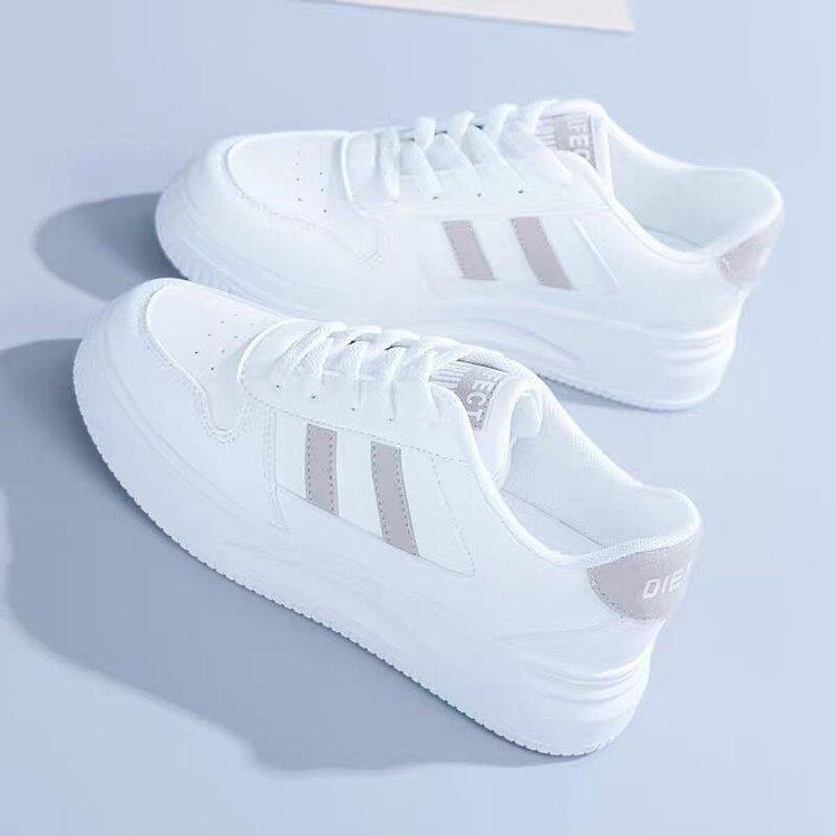 Women's Shoes White Shoes Lace Up Leather Women Sneakers Spring Summer Breathable Casual Shoes High Quality Flat Vulcanized Shoe