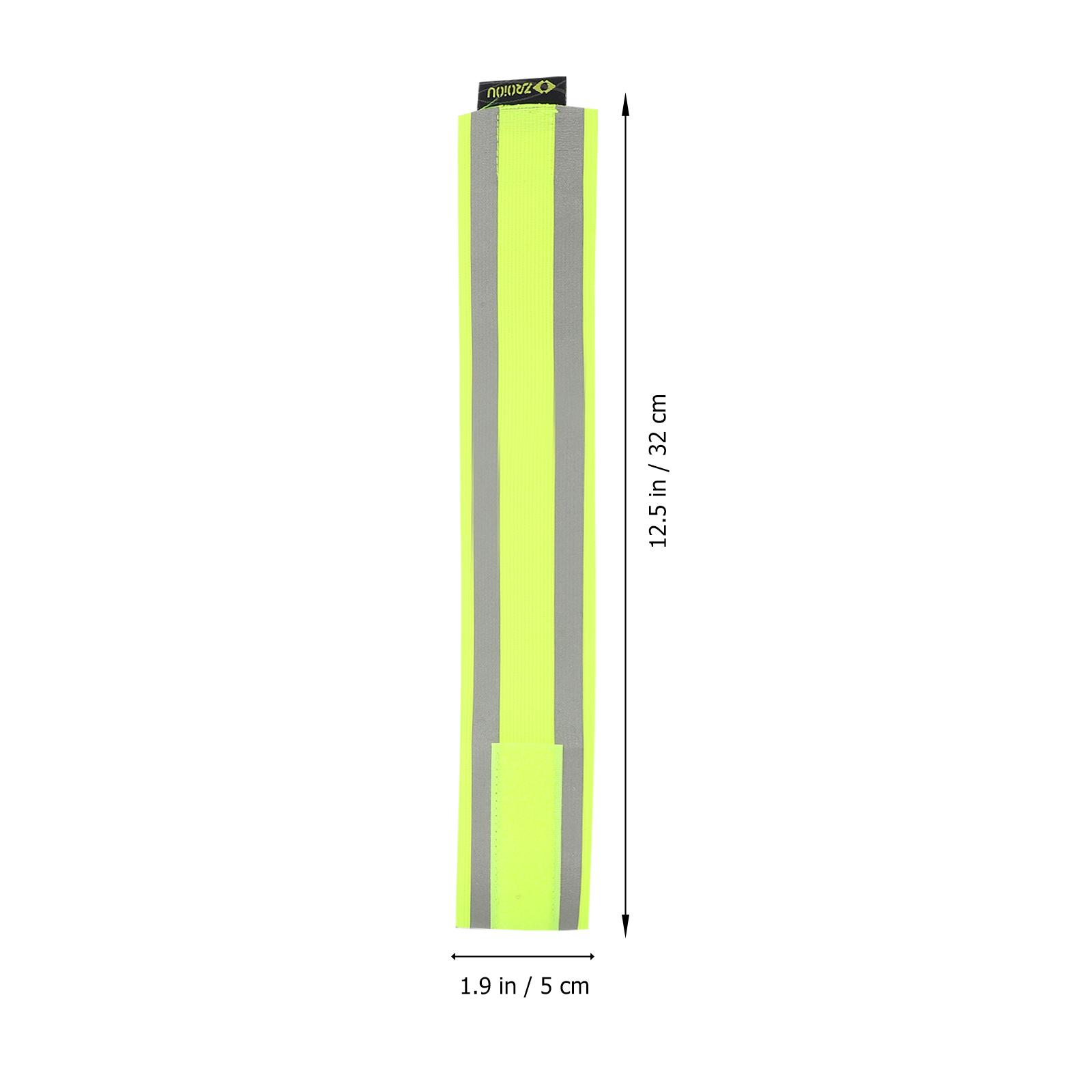 

2Pcs Outdoor Reflective Leg Bands Adjustable High Visibility Fluorescent Running Safety Bracelets Cycling Wristbands Night
