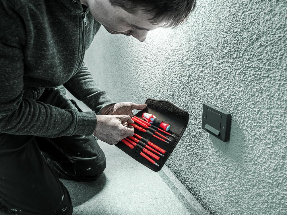 Wera 05006631001 Kraftform Kompakt VDE Stainless Steel 17 1 Set Imported from Ultra-Thin Color-Coded System, 17-Piece [Officially Japan]