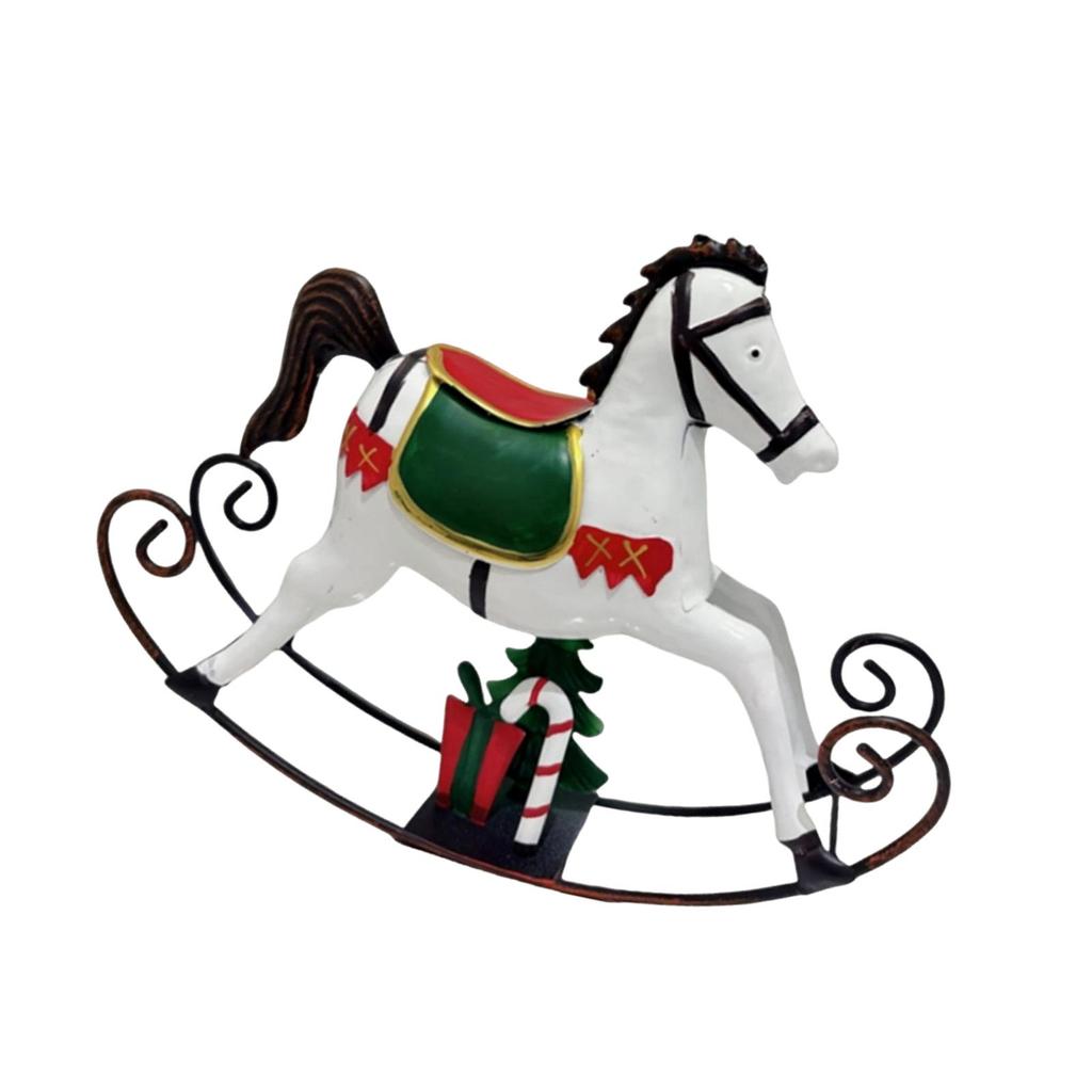 Christmas Horse Statue Animal Figurine Birthday Gift Collectible Metal Crafts
